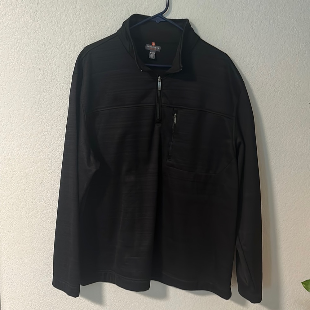 Van Heusen black quarter zip pullover